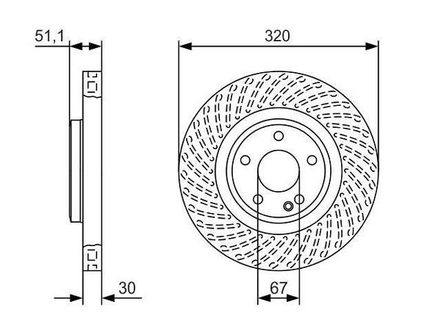 Тормозной диск INFINITI Q30 / INFINITI QX30 / MERCEDES-BENZ CLA (C117) 2011-2020 г.