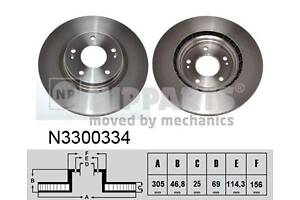 Тормозной диск KIA CEED (CD) / KIA SOUL (SK3) / KIA OPTIMA (JF) 2009-2020 г.