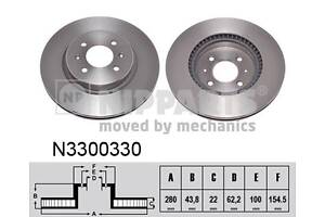 Тормозной диск KIA STONIC (YB) / HYUNDAI I20 (GB) / KIA RIO (YB, SC, FB) 2010-2017 г.