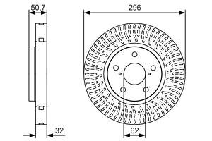 Тормозной диск LEXUS GS (_S19_) / TOYOTA MARK X (GRX12_) 2003-2012 г.