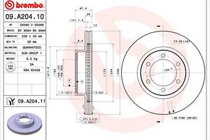 Тормозной диск LEXUS GX (_J12_) / TOYOTA 4 RUNNER (_N21_) 2001-2010 г.