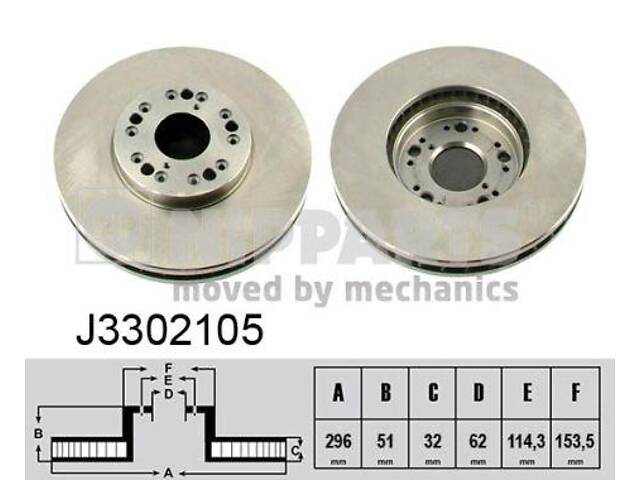 Тормозной диск LEXUS LS (_F3_) / LEXUS IS (_E1_) / LEXUS GS (_S16_) 1989-2012 г.