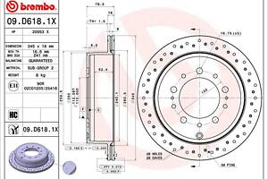 Тормозной диск LEXUS LX (_J2_) / TOYOTA SEQUOIA (_K6_) 1997-2008 г.