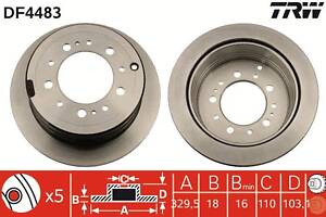 Тормозной диск LEXUS LX (UZJ100) / TOYOTA LAND CRUISER 100 (_J1_) 1997-2008 г.