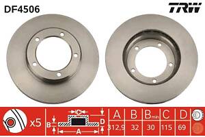 Тормозной диск LEXUS LX (UZJ100) / TOYOTA LAND CRUISER 100 (_J1_) 1997-2008 г.