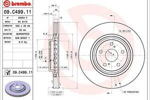 Тормозной диск LEXUS NX (_Z1_) / LEXUS RX (_L1_) / LEXUS ES (_V6_) 2005-2018 г.