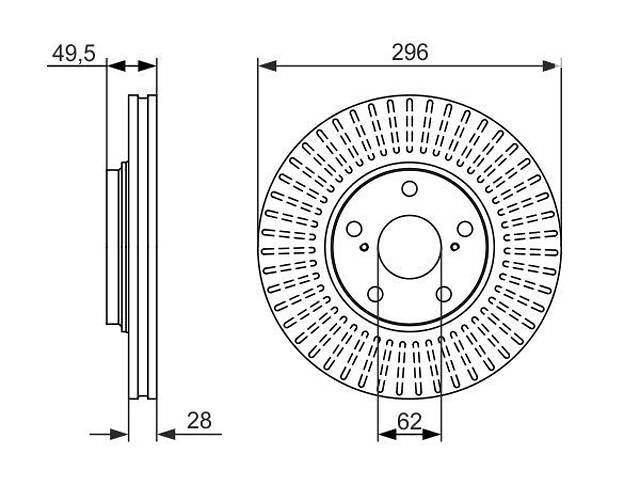 Тормозной диск LEXUS RX (MCU15) / TOYOTA CAMRY (_V3_) 1996-2010 г.