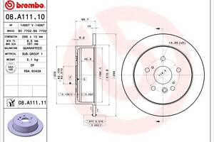 Тормозной диск LEXUS RX (_U3_) / TOYOTA HARRIER (_U3_) 2000-2013 г.