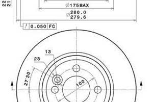 Тормозной диск MINI MINI (R56) / MINI MINI CLUBVAN (R55) 2005-2015 г.