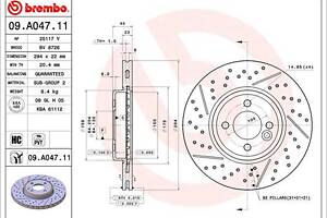 Тормозной диск MINI MINI (R57) / MINI MINI CLUBMAN (R55) 2001-2015 г.