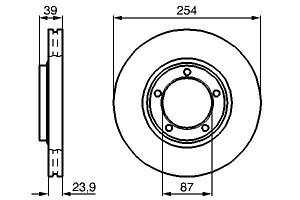 Тормозной диск MITSUBISHI L 300 (P1_T ) / MITSUBISHI DELICA / SPACE GEAR 1986-2013 г.