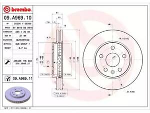 Гальмівний диск на 9-5, Insignia A, Malibu