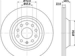 Тормозной диск на A3, Eos, Golf, Leon, Passat B6, Passat B7, Passat B8, Passat CC, Q3, Scirocco, Superb, TT