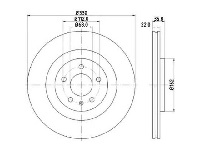 Тормозной диск на A4, A5, A6, A7, A8, Macan, Q5, Q7