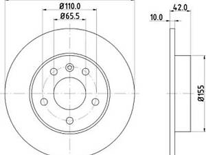 Тормозной диск на Astra G, Astra H, Combo, Corsa C, Meriva, Zafira, Zafira A, Zafira B