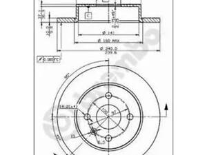 Тормозной диск на Astra G, Astra H, Meriva