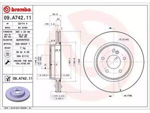 Тормозной диск на C-Class, CLK-Class, Crossfire, E-Class, SLK-Class