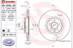 Тормозной диск на C70, S40, V40, V50