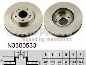 Тормозной диск на Carens, I40, IX35, Optima, Sonata, Sportage, Tucson