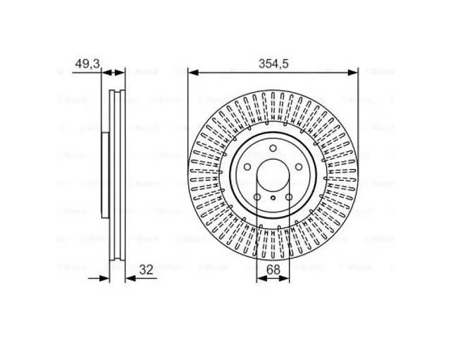 Тормозной диск на FX, G, M, Q50, Q60, Q70, QX70