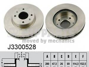 Гальмівний диск NIPPARTS J3300528 на HYUNDAI SONATA Mk III (EF)