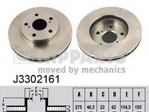 Тормозной диск NIPPARTS J3302161 на TOYOTA ALTIS седан (E15_)