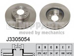 Тормозной диск NIPPARTS J3305054 на MITSUBISHI SHOGUN II Вездеход открытый (V2_W, V4_W)