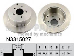 Гальмівний диск NIPPARTS N3315027 на MITSUBISHI GRANDIS (NA_W)