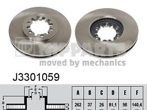 Тормозной диск NISSAN CABSTAR (F22, H40) / NISSAN CABSTAR E (TL_, VL_) 1982-2011 г.