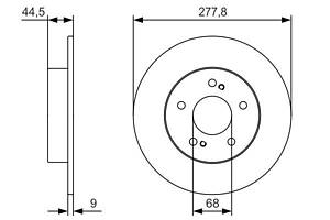 Тормозной диск NISSAN CEFIRO (A33) / NISSAN MAXIMA / MAXIMA QX (A32) 1994-2007 г.