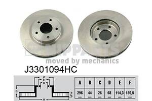 Тормозной диск NISSAN JUKE (F15) / NISSAN X-TRAIL (T31) 2006-2019 г.