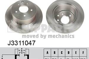 Тормозной диск NISSAN NV200 / NISSAN JUKE (F15) / NISSAN TIIDA (C12) 2001-2019 г.