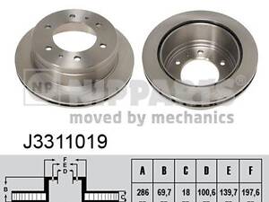 Тормозной диск NISSAN TERRANO (WD21) / NISSAN PATHFINDER (WD21) 1986-2005 г.