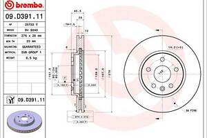 Тормозной диск OPEL ASTRA K / CHEVROLET BOLT 2015-2022 г.