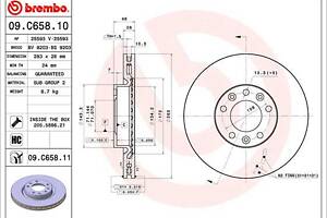 Тормозной диск OPEL COMBO (K9) / OPEL ASTRA L (O5) / CITROEN C4 Picasso 2008-2021 г.