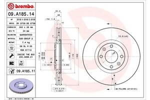 Тормозной диск OPEL MOKKA / CITROEN DS5 / PEUGEOT 408 / DS DS 5 (KF_) 2004-2021 г.