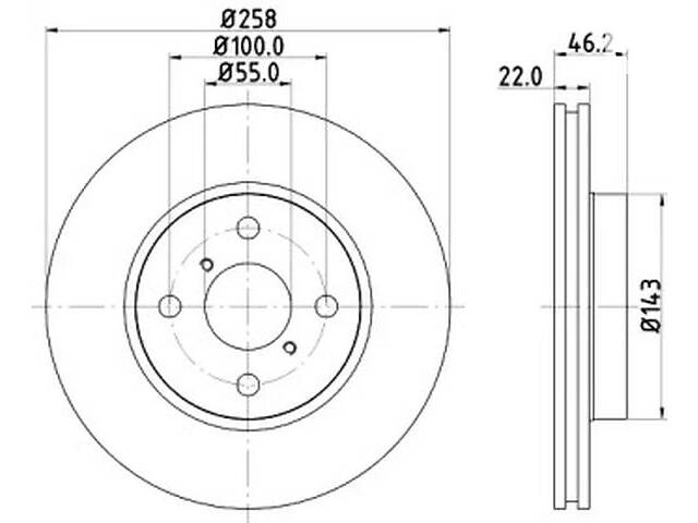 Тормозной диск передний (1 шт)