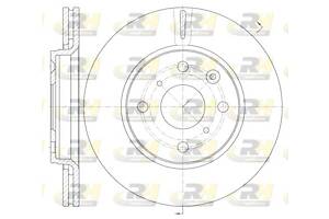 Тормозной диск PEUGEOT 108 / TOYOTA AYGO (_B4_) / CITROEN C1 (PM_, PN_) 2005-2014 г.