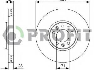 Гальмівний диск PROFIT 50101615 на FIAT SCUDO фургон (272, 270_)