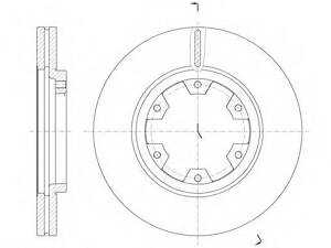 Тормозной диск ROADHOUSE 646610 на NISSAN MISTRAL II (R20)