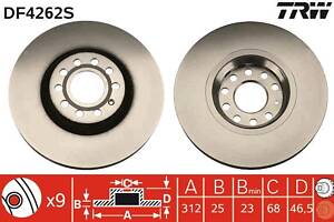 Тормозной диск SEAT EXEO (3R2) / AUDI A4 B6 (8E5) / AUDI A4 B7 (8EC) 1996-2013 г.