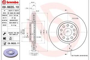 Тормозной диск SEAT TARRACO (KN2) / VW TIGUAN (AD1, AX1) 2010-2022 г.