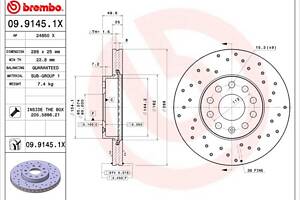 Тормозной диск SKODA YETI (5L) / SEAT LEON (KL1) / SEAT ALTEA (5P1) 1996-2021 г.