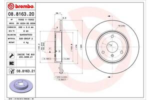 Тормозной диск SMART FORTWO (451) / SMART CABRIO (450) 1998-2007 г.