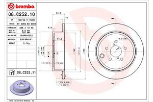 Тормозной диск SUBARU BRZ / SUBARU LEGACY (BR) / SUBARU OUTBACK (BR) 2003-2015 г.