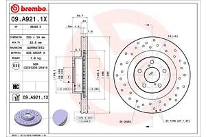 Тормозной диск SUBARU BRZ / SUBARU XV (_GP_) / SUBARU LEGACY (BH) 1998-2015 г.