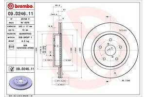 Тормозной диск SUBARU LEVORG / SUBARU OUTBACK (BS) 2009-2015 г.