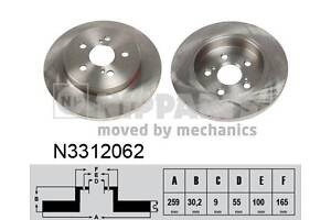 Тормозной диск SUBARU TREZIA / LEXUS CT (ZWA10_) / TOYOTA PRIUS (_W3_) 2008-2016 г.