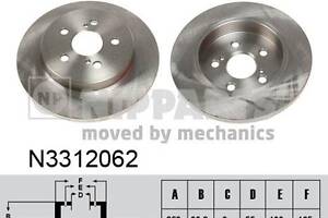 Тормозной диск SUBARU TREZIA / LEXUS CT (ZWA10_) / TOYOTA PRIUS (_W3_) 2008-2016 г.