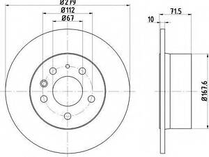 Тормозной диск TEXTAR 92032600 на MERCEDES-BENZ /8 седан (W114)